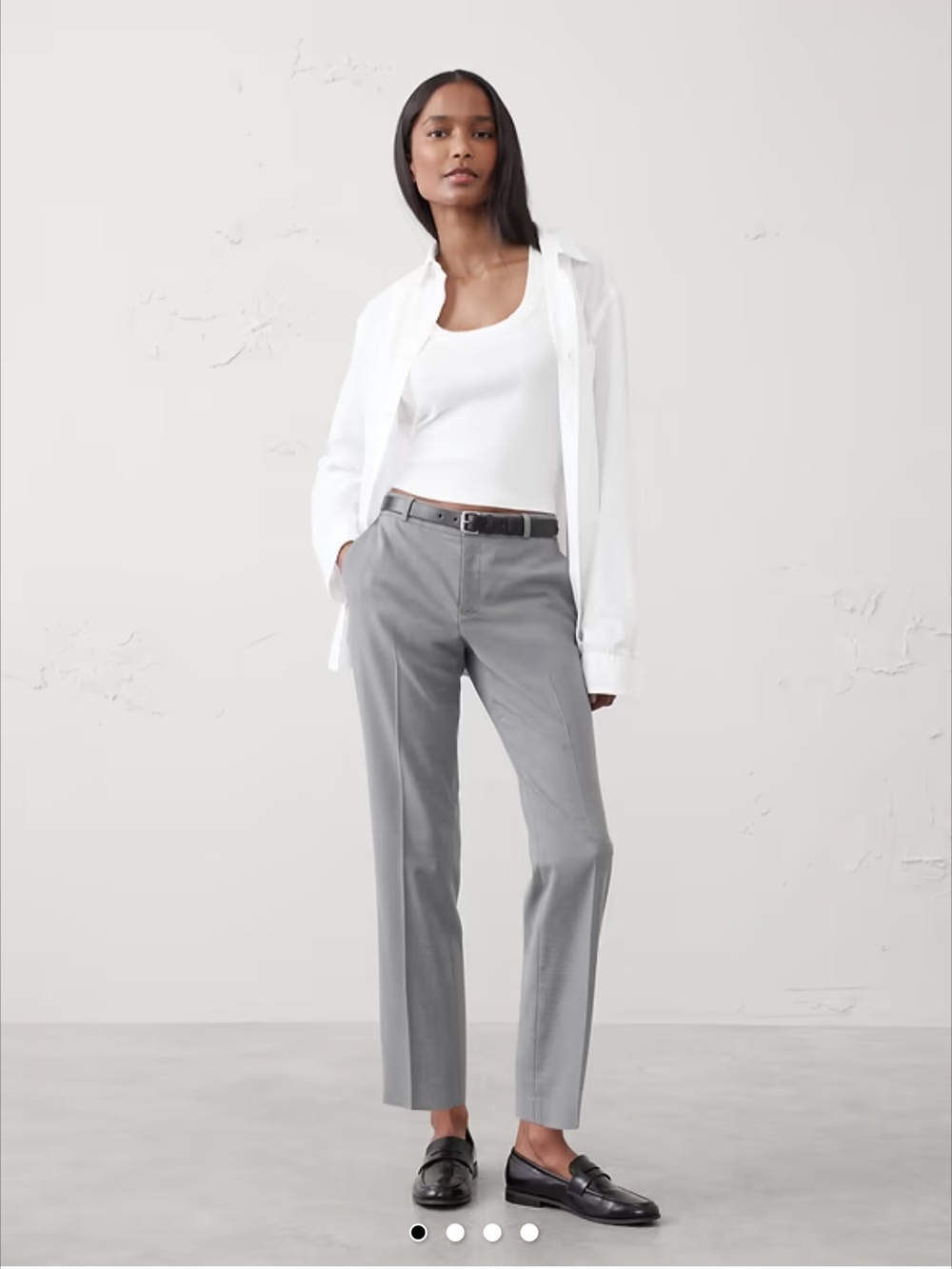 Banana Republic Gray Straight-Leg Women's Pants